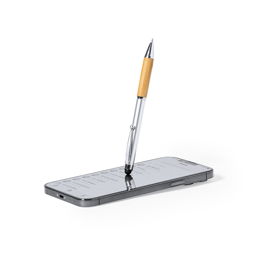 Bolígrafo puntero elegante nature personalizado Layrox giratorio de ABS con bambú