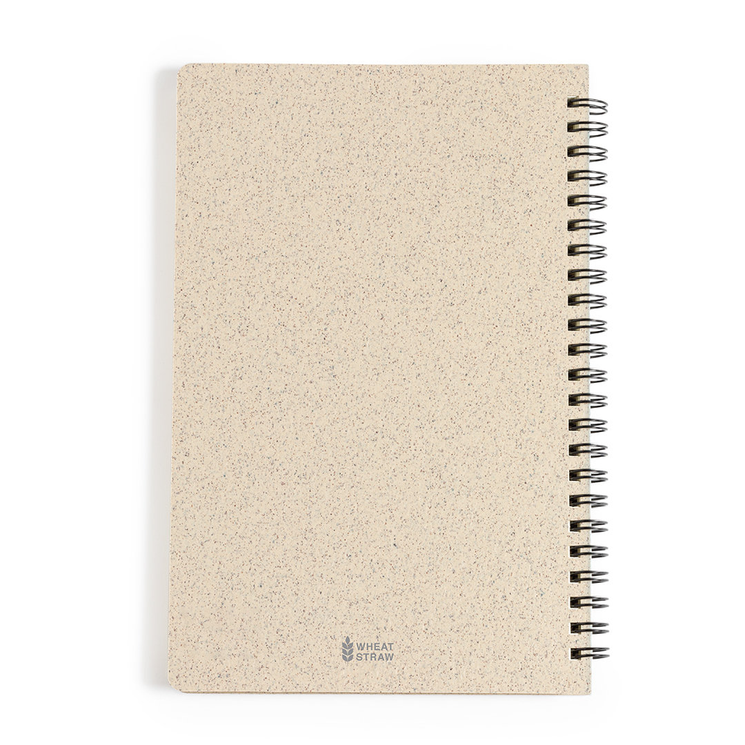 Libreta personalizada Roshan de caña de trigo con anillas - Oficina - Regalo Promocional Personalizado - imagen 3