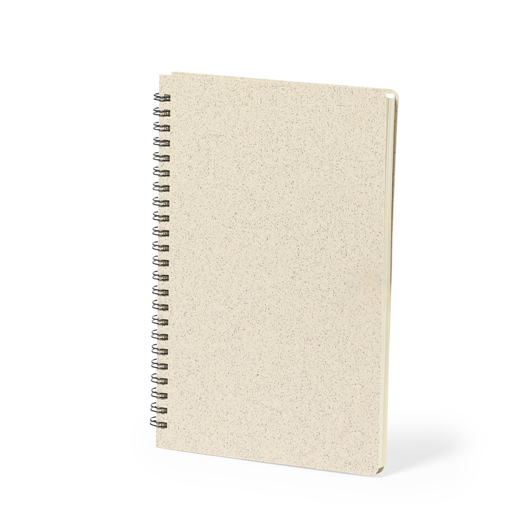 Libreta personalizada Roshan de caña de trigo con anillas - Oficina - Regalo Promocional Personalizado