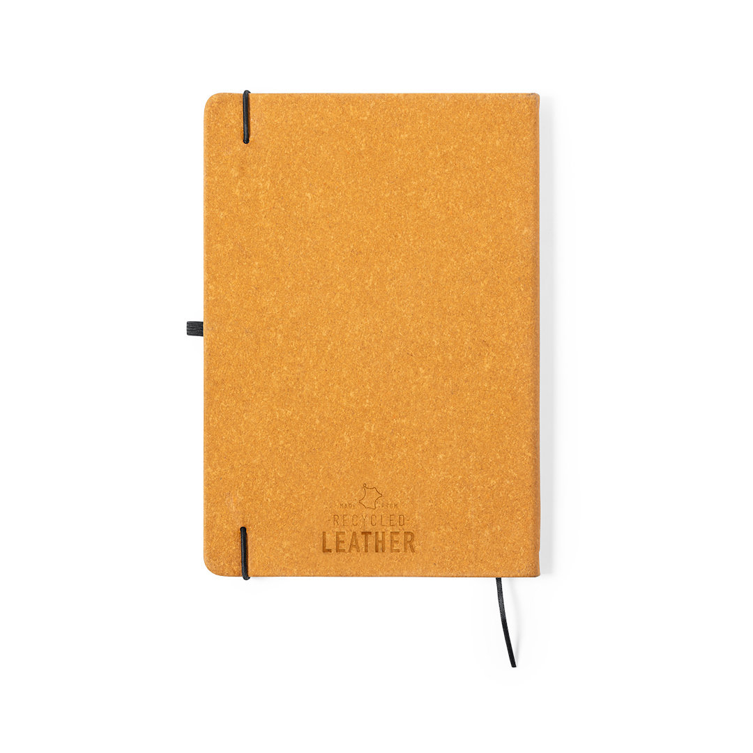 Bloc de notas personalizado Tefan de cuero reciclado natural - Oficina - Regalo Promocional Personalizado - imagen 4