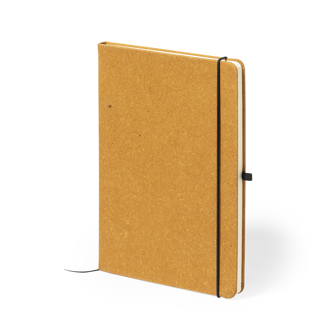 Bloc de notas personalizado Tefan de cuero reciclado natural - Oficina - Regalo Promocional Personalizado