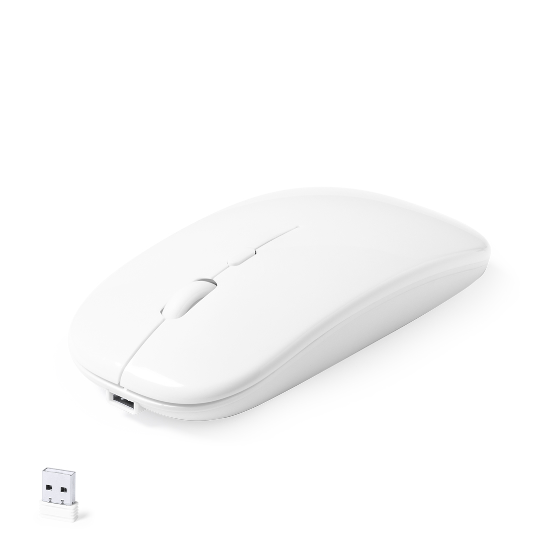 Ratón personalizado Chestir RCS óptico inalámbrico de ABS reciclado - Tecnología - Regalo Promocional Personalizado