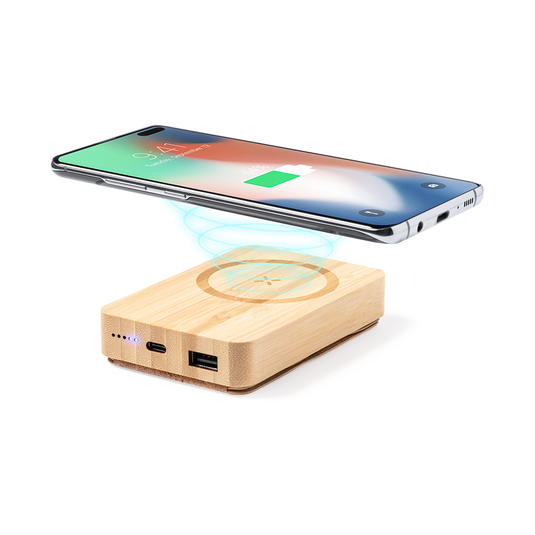Power Bank personalizada Dobson de bambú y corcho con fijación magnética de 5000mAh - Tecnología - Regalo Promocional Personalizado - imagen 3