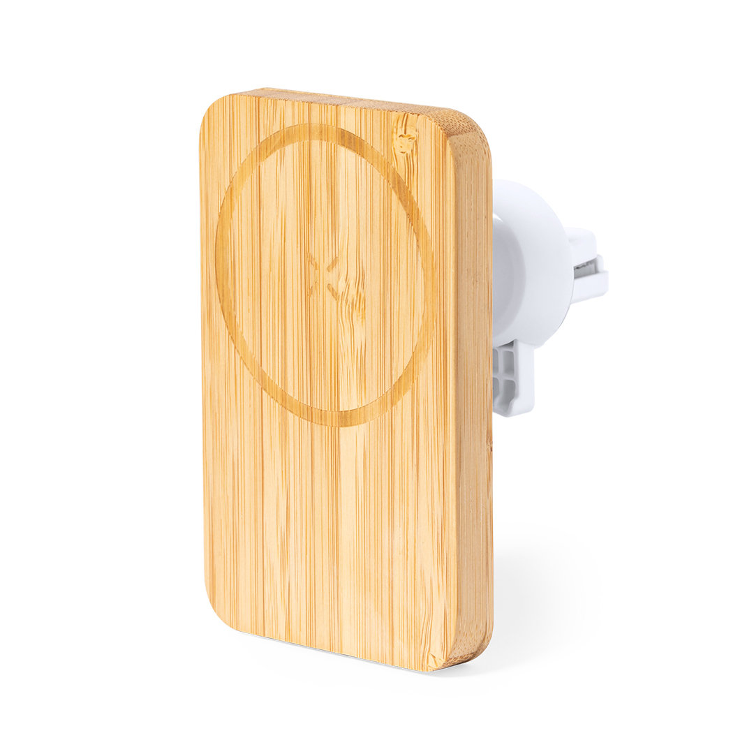 Soporte cargador para coche personalizado Gonzo de bambú con MagSafe 15W - Tecnología - Regalo Promocional Personalizado - imagen 4