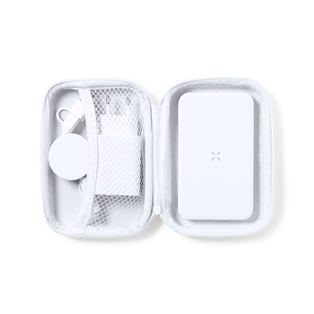 Set power bank personalizado Cody de 4000 mAh con carga inalámbrica y accesorios - Tecnología - Regalo Promocional Personalizado - imagen 4