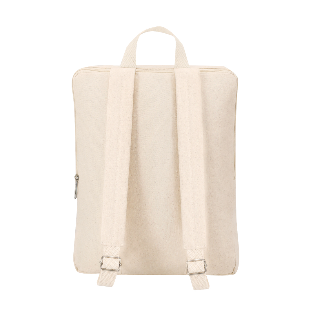 Mochila personalizada Lagrit de algodón orgánico natural con distintivo - Mochilas personalizadas - Regalo Promocional Personalizado - imagen 4
