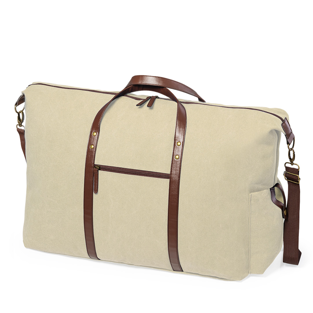 Bolso personalizado Stariux de canvas 480g/m2 con asas de polipiel - Viaje - Regalo Promocional Personalizado