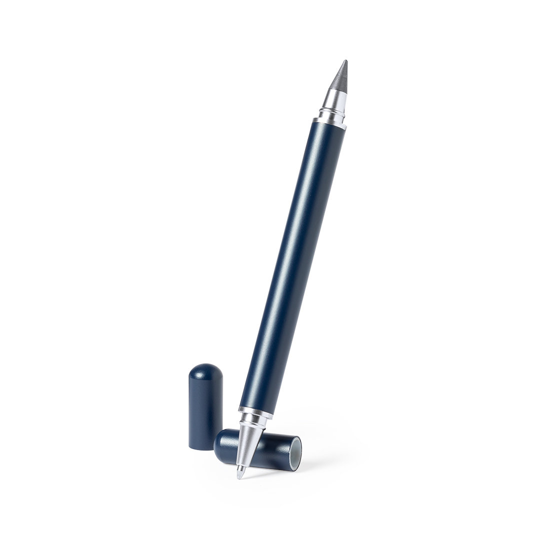 Bolígrafo lápiz eterno personalizado Holwick 2 en 1 metal brillante - Oficina - Regalo Promocional Personalizado - vista alternativa