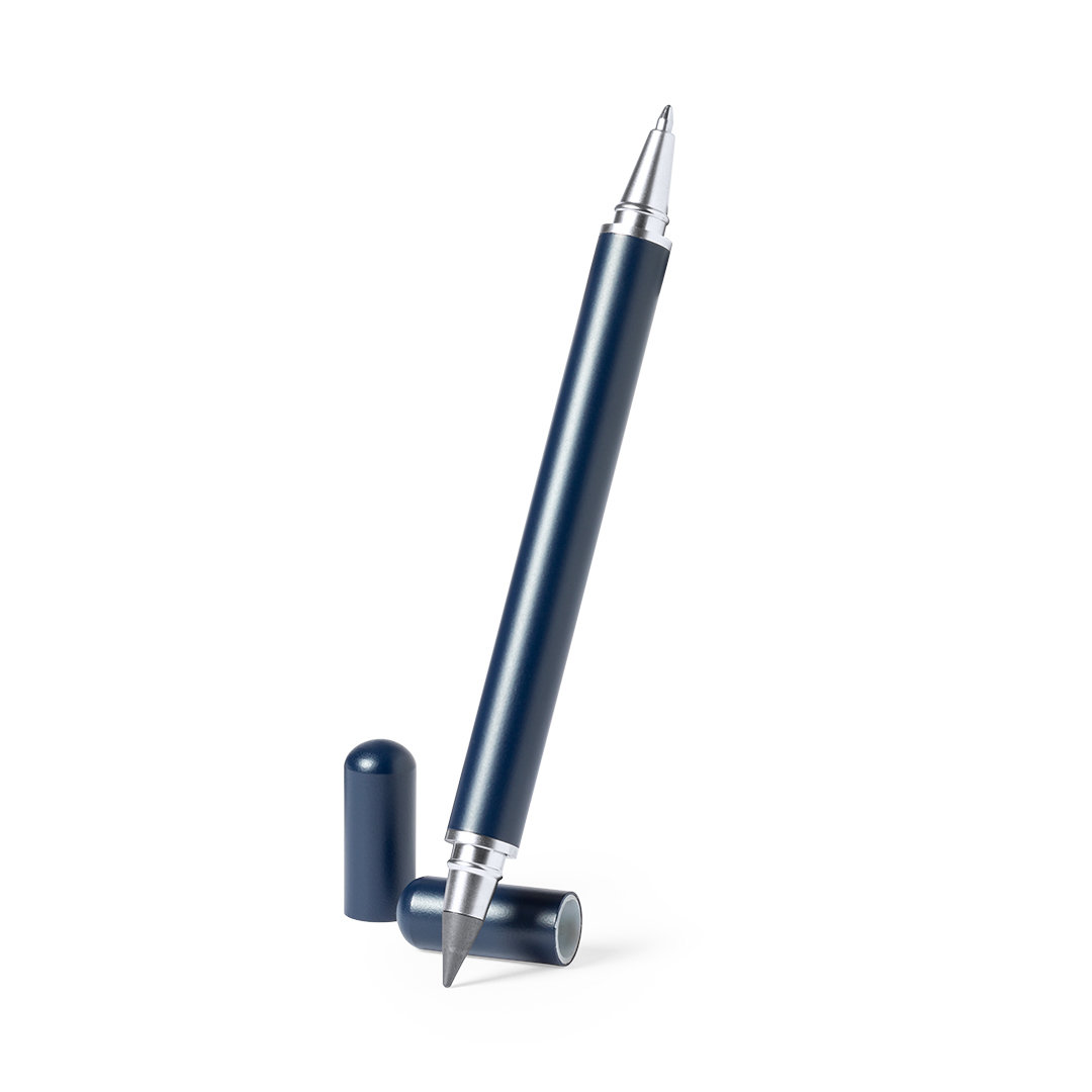 Bolígrafo lápiz eterno personalizado Holwick 2 en 1 metal brillante - Oficina - Regalo Promocional Personalizado - imagen 3