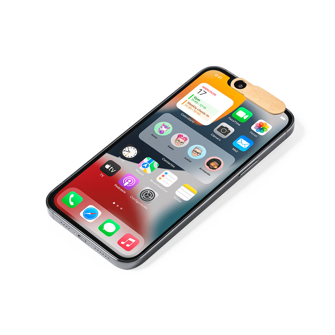 Tapa webcam personalizada Baley de papel reciclado