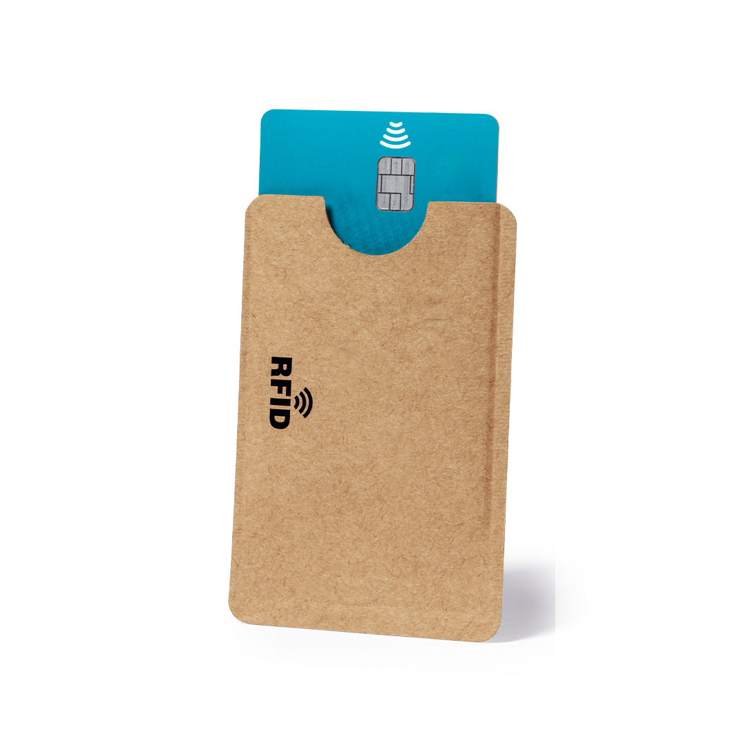 Tarjetero de papel reciclado personalizado Blakbal con interior de aluminio - Tecnología - Regalo Promocional Personalizado - vista alternativa