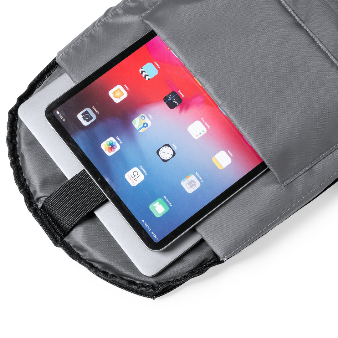 Mochila antirrobo personalizada Frissa de poliéster 600D con USB - Mochilas personalizadas - Regalo Promocional Personalizado - vista alternativa