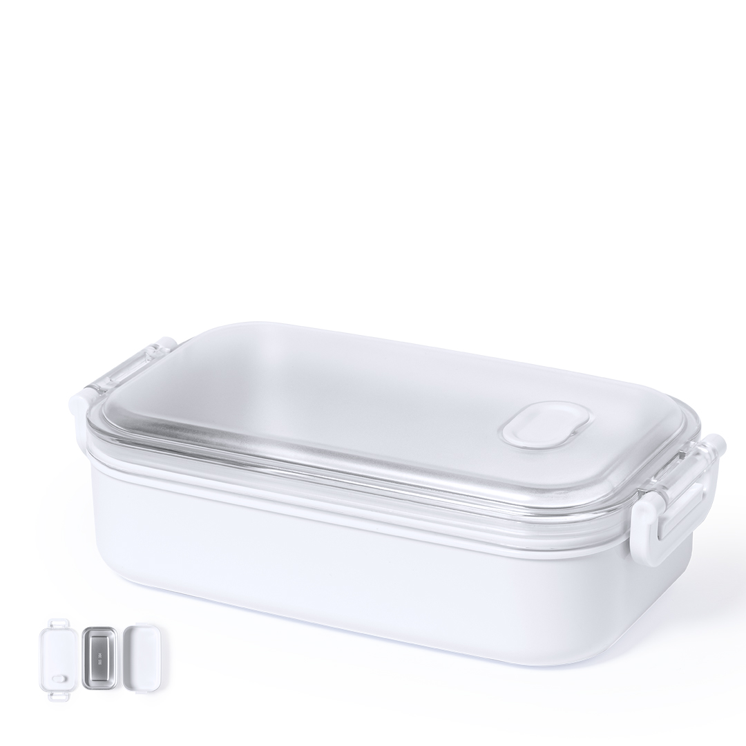 Fiambrera térmica personalizada Veket de PP y acero inox de 500ml - Viaje - Regalo Promocional Personalizado