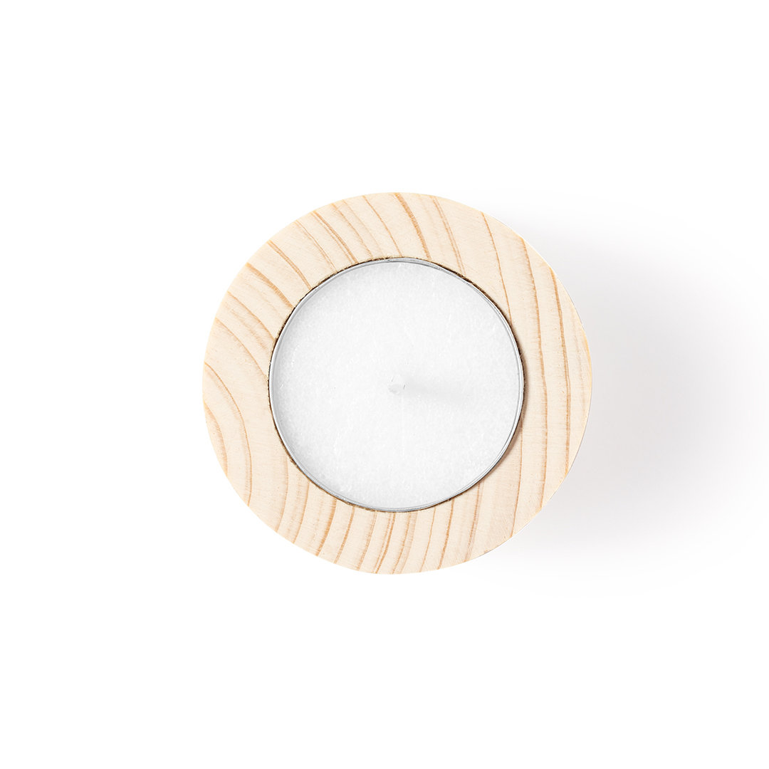 Vela aromática personalizada Yiren de madera natural con aroma vainilla