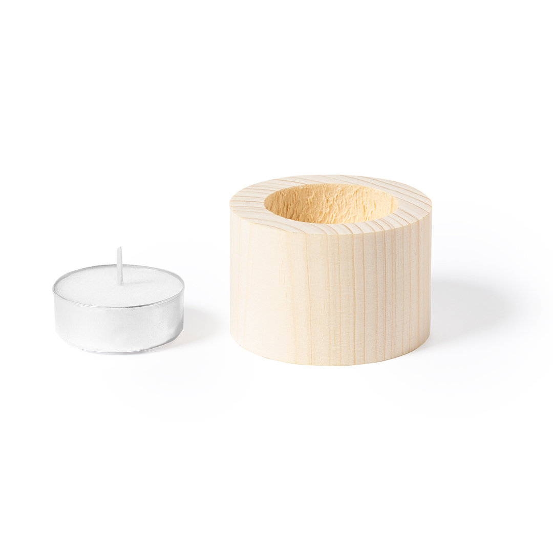 Vela aromática personalizada Yiren de madera natural con aroma vainilla - Velas personalizadas - Regalo Promocional Personalizado - vista alternativa
