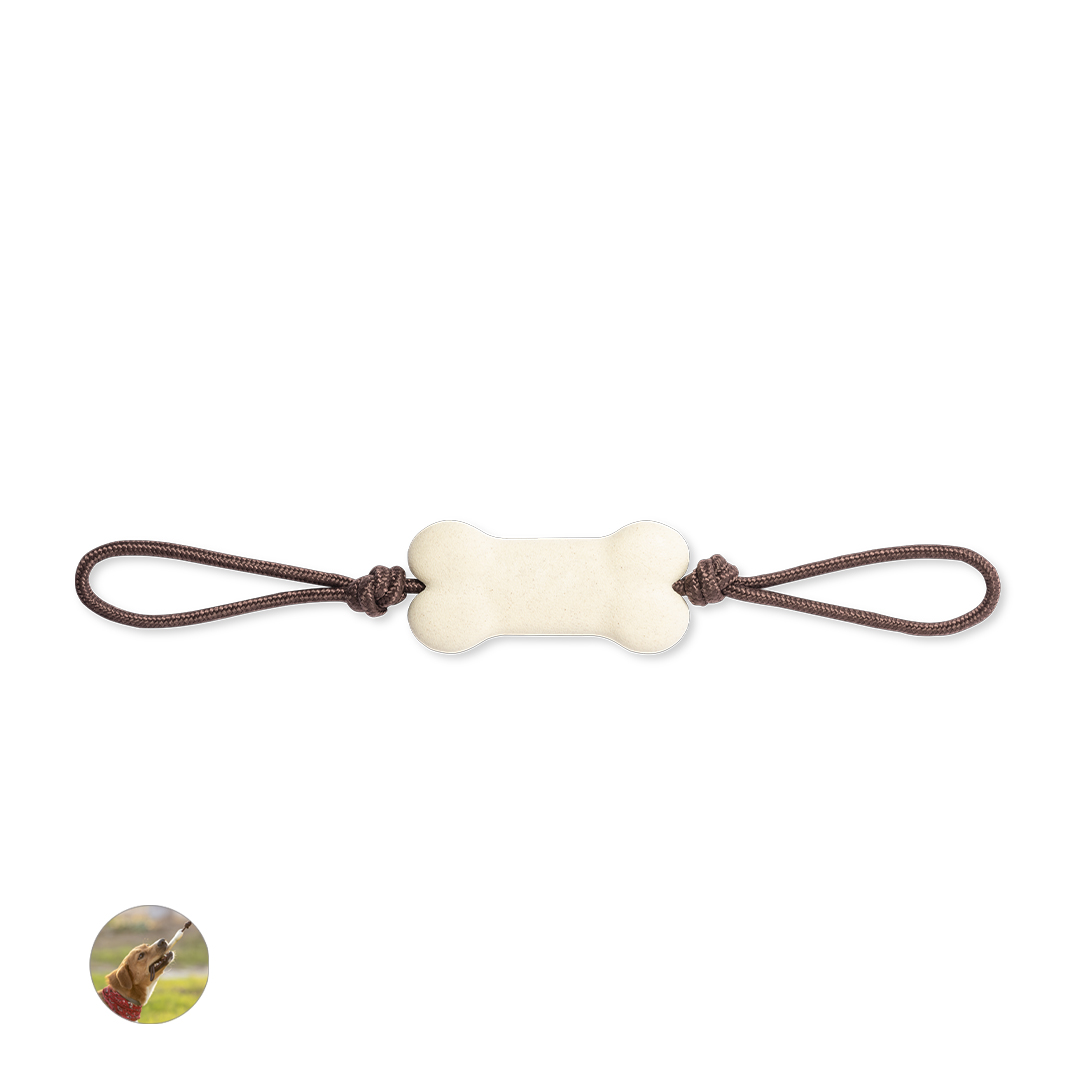 Mordedor par mascotas personalizado Salmer de TPR con cordón - Mascotas - Regalo Promocional Personalizado