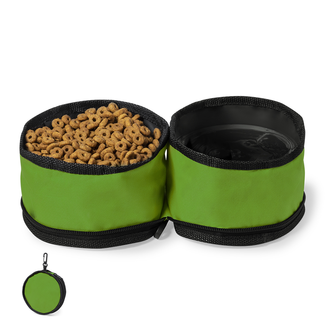 Bowl plegable personalizado Keken de RPET 600D con dos compartimentos - Mascotas - Regalo Promocional Personalizado