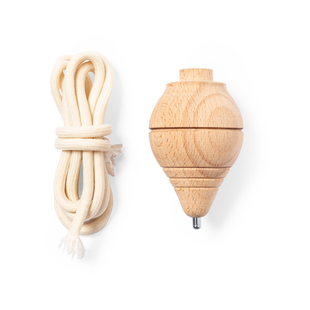 Peonza personalizada Gupy de madera con cuerda algodón - Niños y Juegos - Regalo Promocional Personalizado - vista alternativa