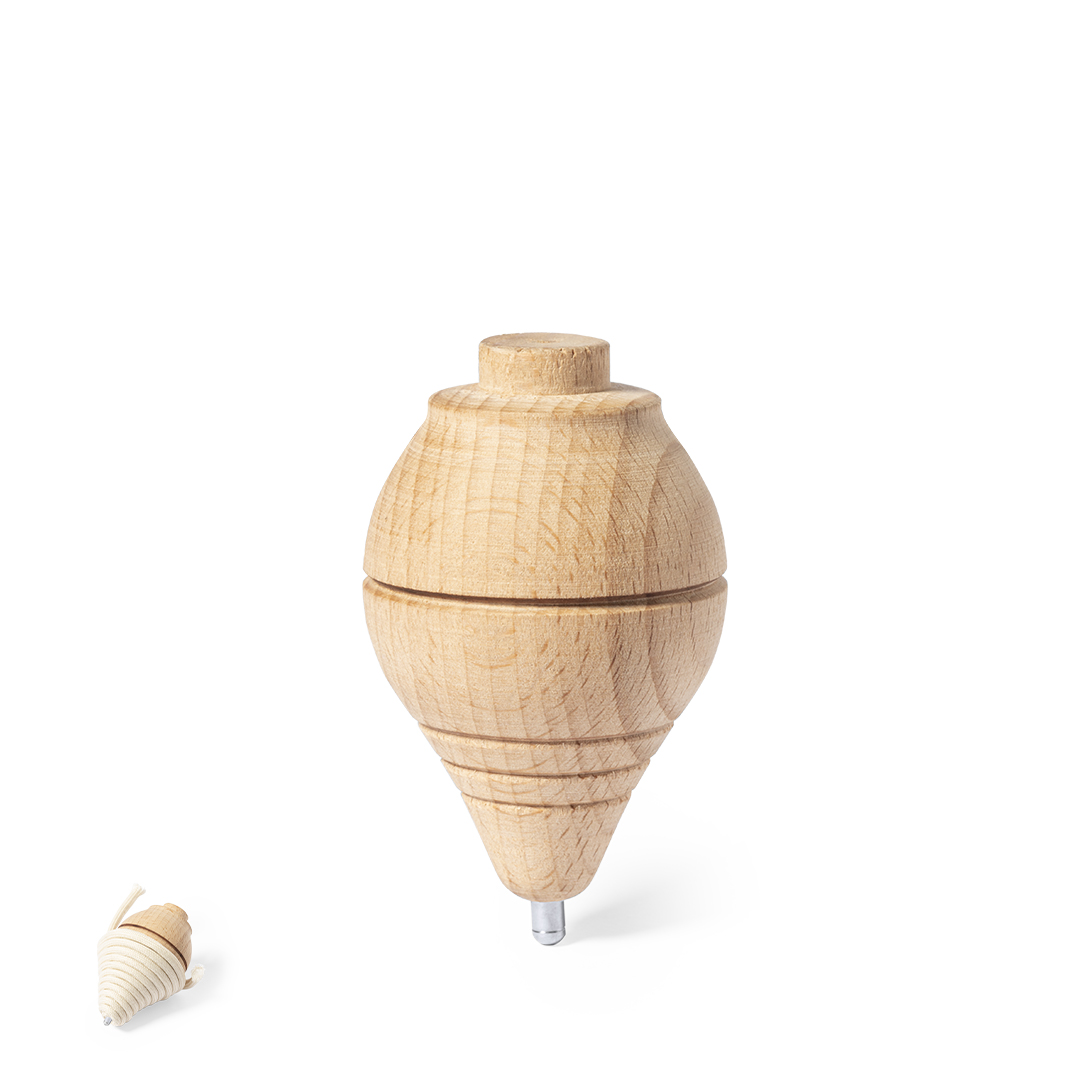 Peonza personalizada Gupy de madera con cuerda algodón - Niños y Juegos - Regalo Promocional Personalizado