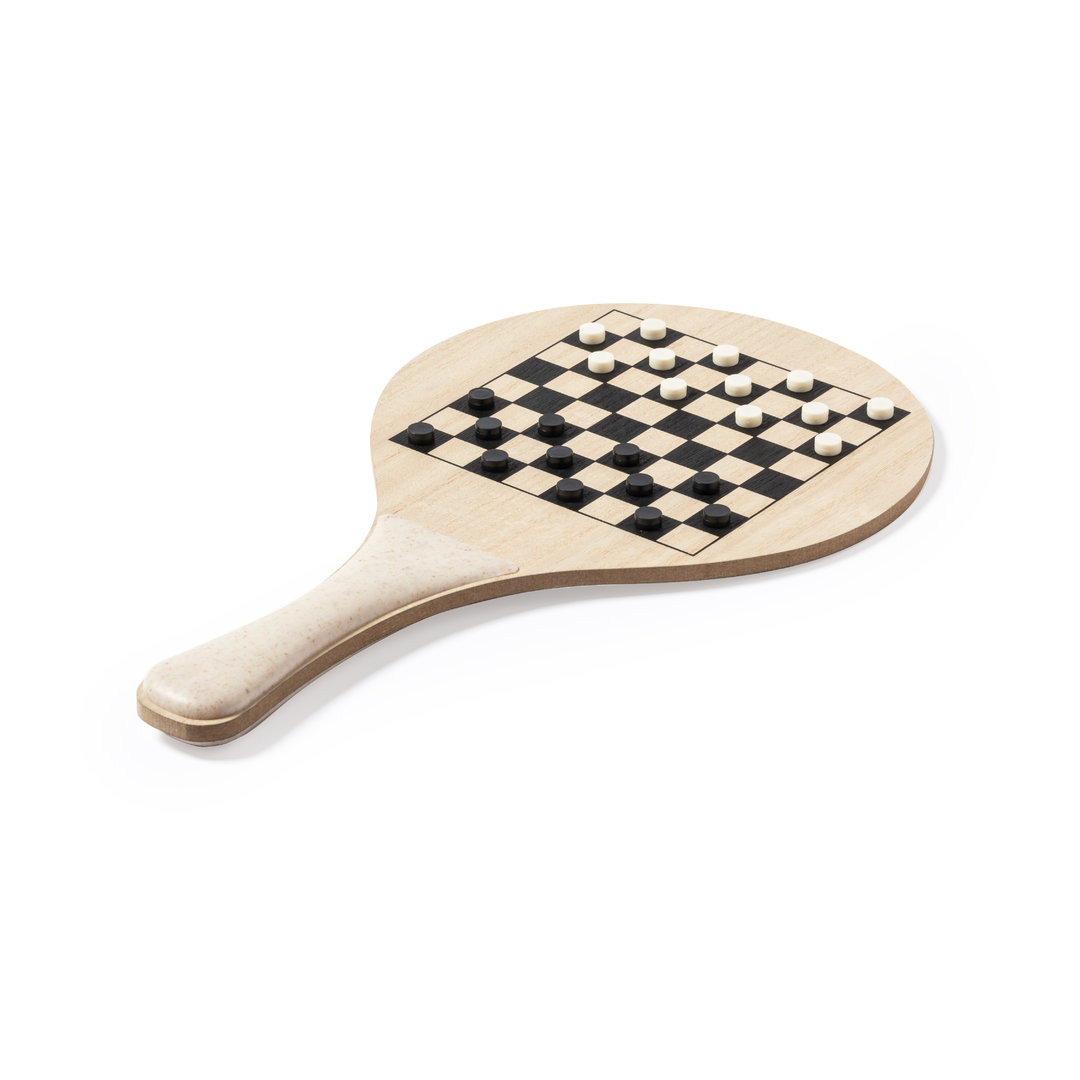 Palas de playa personalizadas Pecter multijuego de madera con caña trigo - Verano - Regalo Promocional Personalizado - vista alternativa