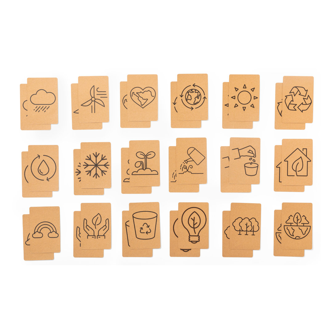 Juego personalizado Mirman concienciación ecológica de cartón reciclado