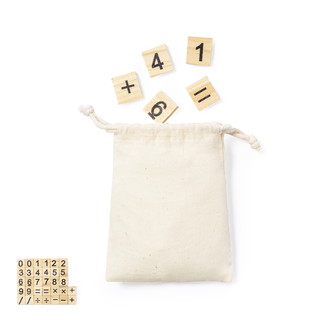 Juego personalizado Mates cálculo de madera pino con 32 piezas - Niños y Juegos - Regalo Promocional Personalizado