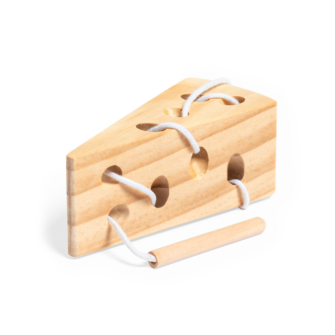 Juego de habilidad personalizado Milie de madera pino natural con bolsa algodón