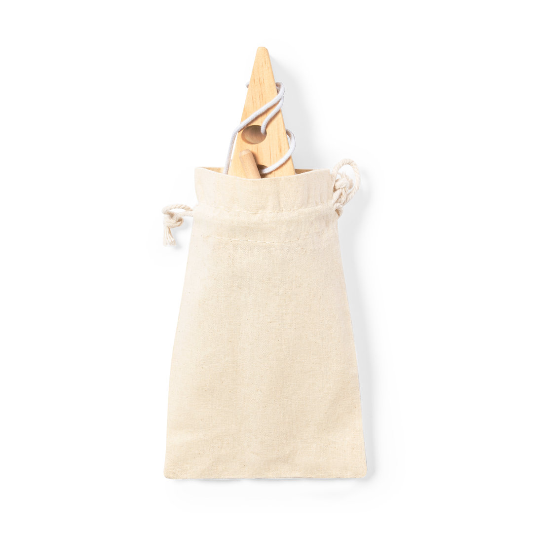 Juego de habilidad personalizado Milie de madera pino natural con bolsa algodón - Verano - Regalo Promocional Personalizado - imagen 3