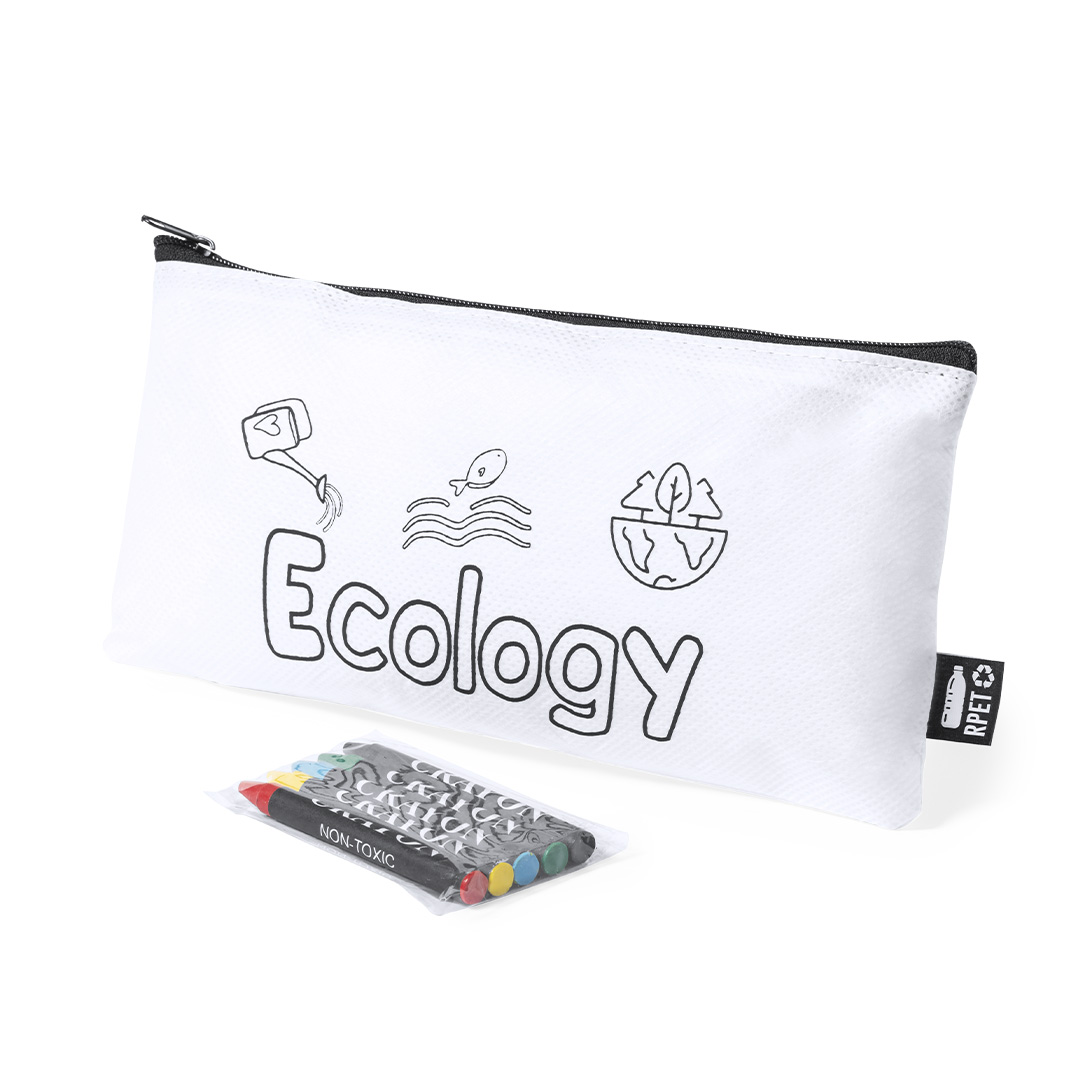 Estuche personalizado Thurman de non-woven RPET para colorear - Oficina - Regalo Promocional Personalizado