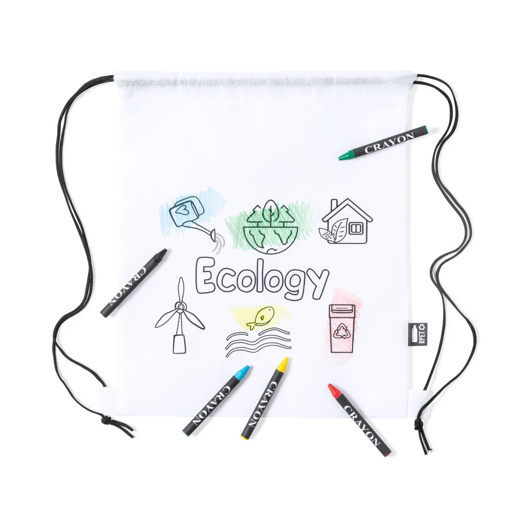 Mochila personalizada Balard de RPET para colorear con ceras - Mochilas personalizadas - Regalo Promocional Personalizado - imagen 3