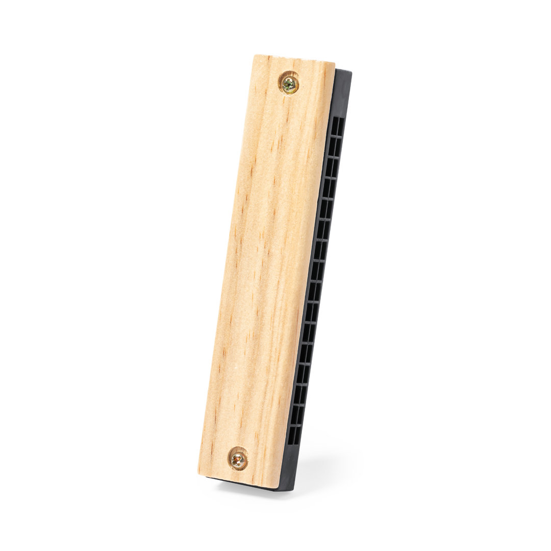 Armónica Blues madera pino con funda cordones - Hogar - Regalo Promocional Personalizado - vista alternativa