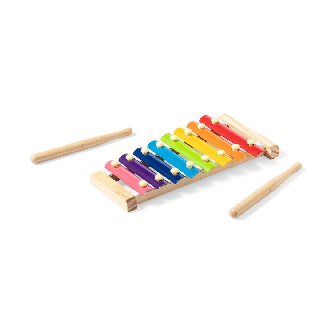 Xilófono personalizado Nultyn de madera pino con teclas metálicas multicolor - Oficina - Regalo Promocional Personalizado - vista alternativa