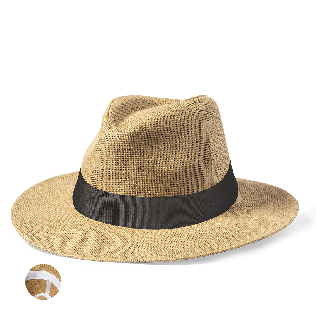 Sombrero personalizado Mulins indiana de paja de papel ajustable - Verano - Regalo Promocional Personalizado