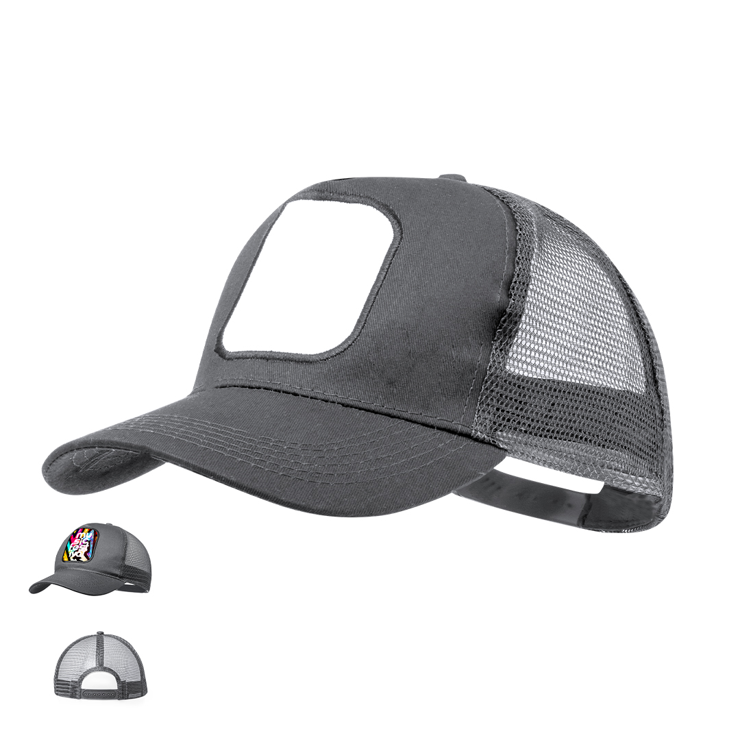 Gorra personalizada Flecher trucker con parche sublimación - Gorras y sombreros - Regalo Promocional Personalizado