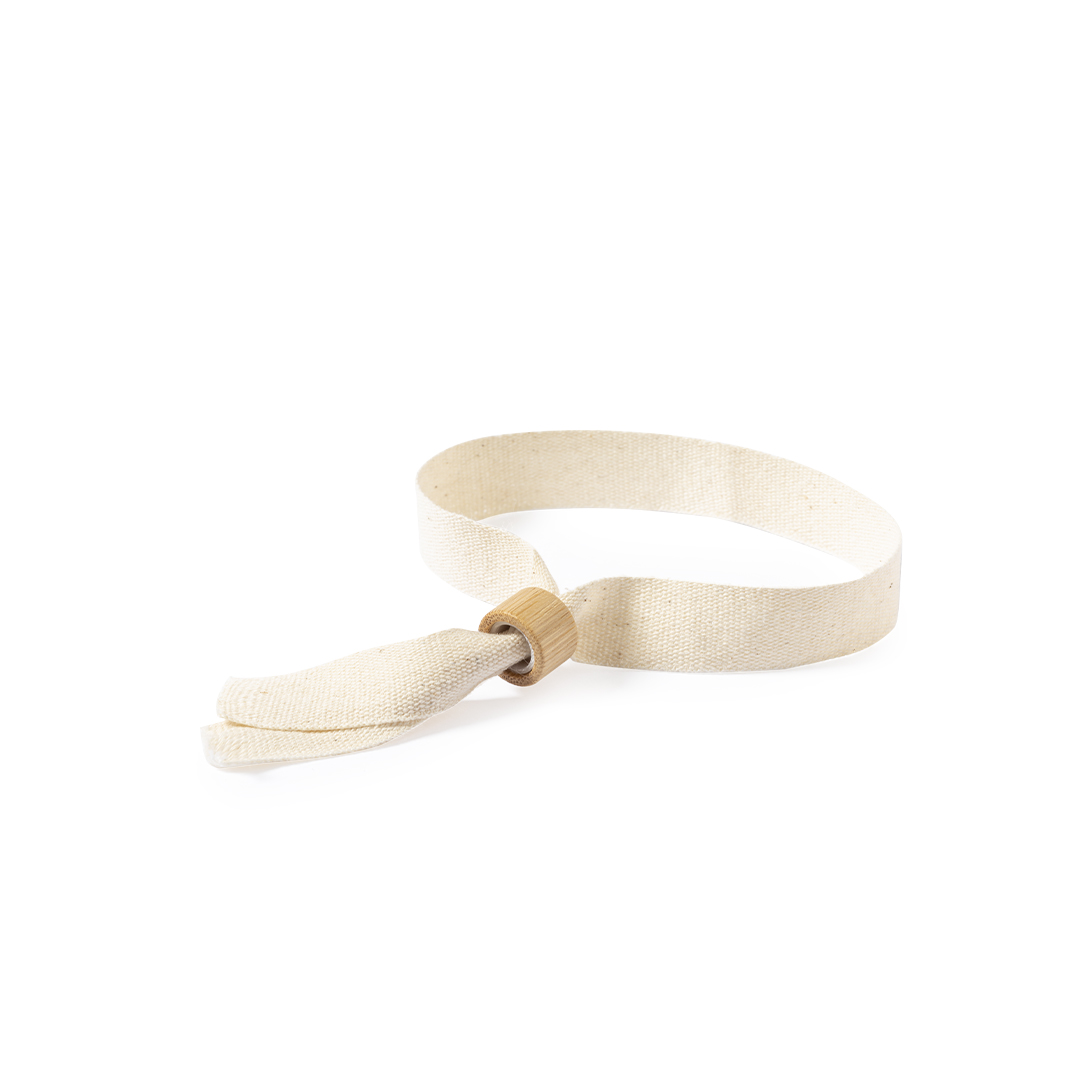 Pulsera personalizada Bosgo nature de algodón y bambú - Pulseras personalizadas - Regalo Promocional Personalizado
