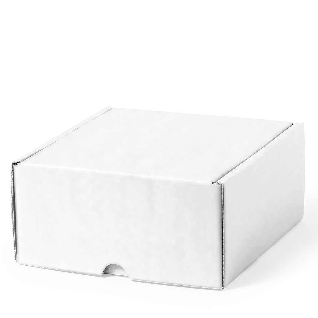 Caja de presentación personalizada Fissur tamaño S de cartón reciclado blanco
