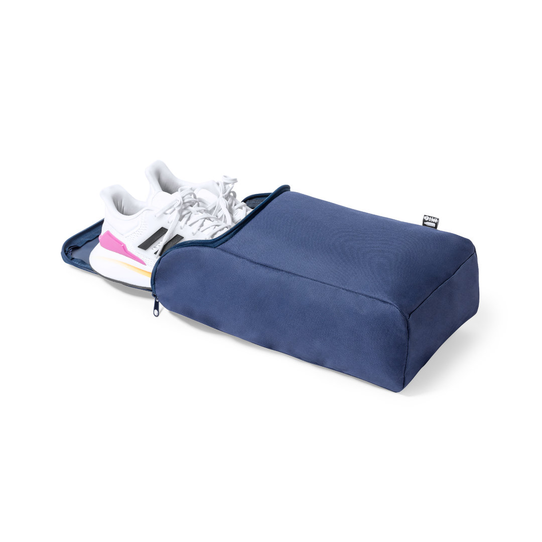 Zapatillero personalizado Helanor de RPET 600D con cierre cremallera distintivo - Zapatilleros personalizados - Regalo Promocional Personalizado - vista alternativa
