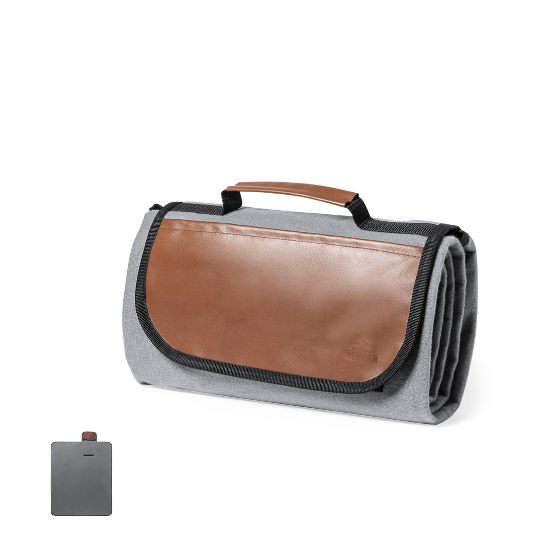 Manta picnic personalizada Pirsoy de RPET con cuero reciclado - Verano - Regalo Promocional Personalizado