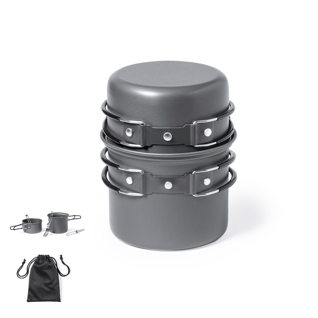 Set manje camping personalizado Sondic ultra compacto RPET - Otros accesorios cocina - Regalo Promocional Personalizado