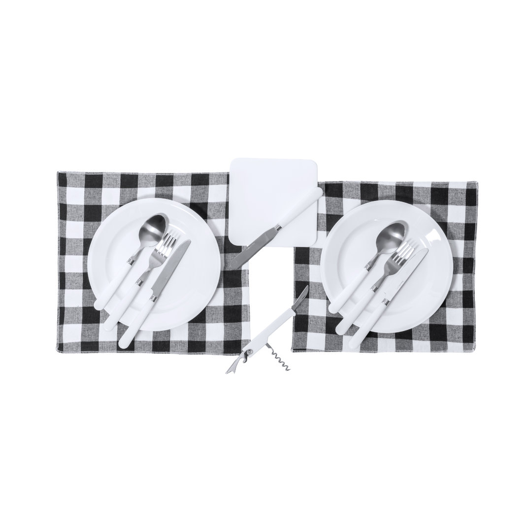 Set de picnic personalizado Tilken para 2 servicios en RPET 600D ECO - Verano - Regalo Promocional Personalizado - vista alternativa