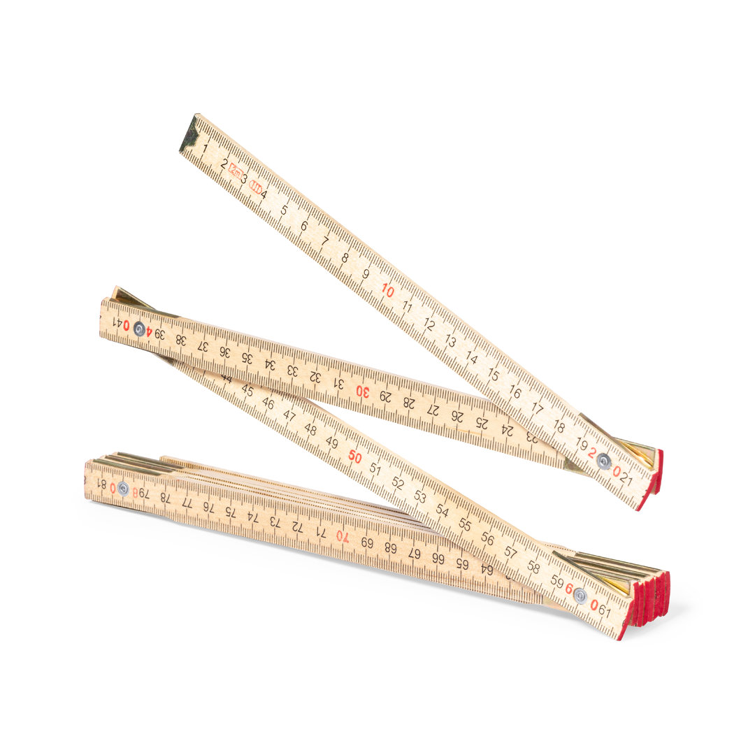 Regla de carpintero personalizada Medil de madera natural plegable 2m