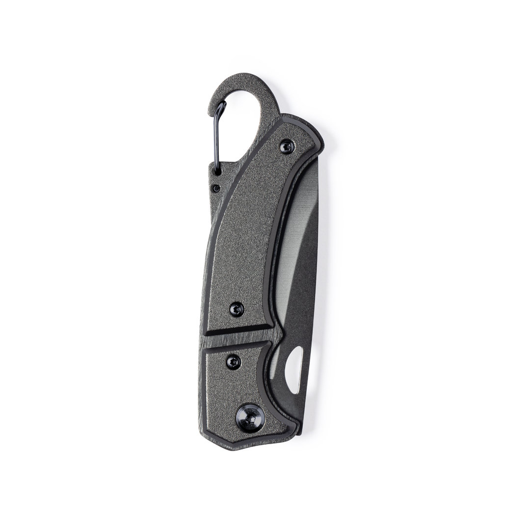 Navaja personalizada Datrak de acero inox con mosquetón integrado - Navajas personalizadas - Regalo Promocional Personalizado - vista alternativa
