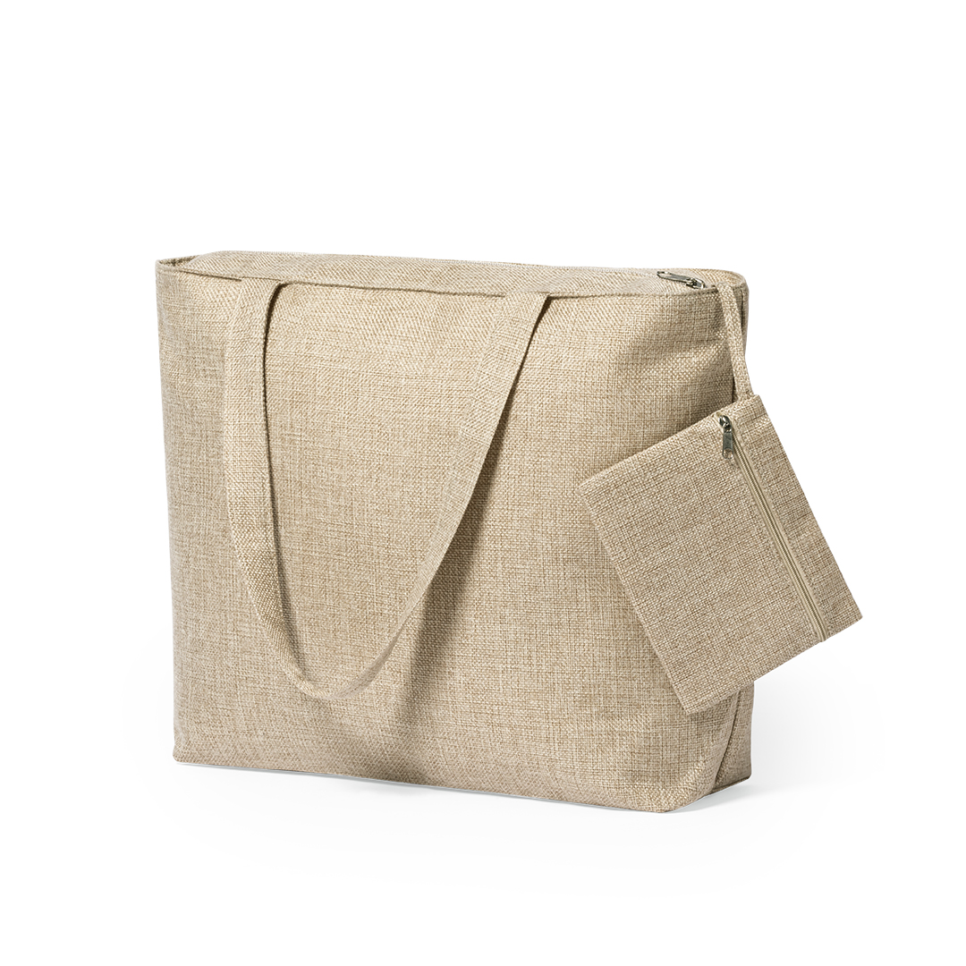 Bolsa personalizada Drexis con neceser poliéster natural
