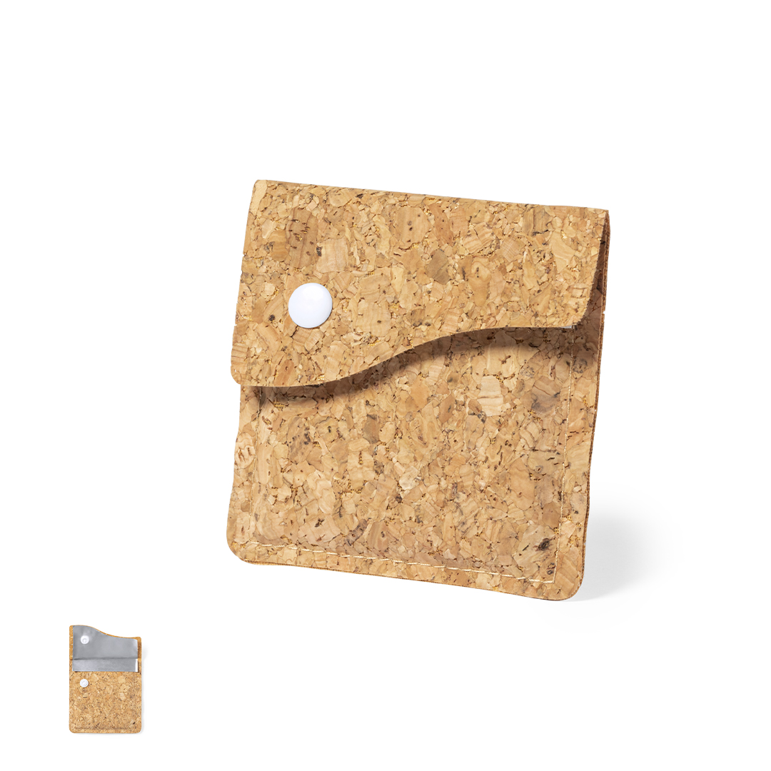 Cenicero de bolsillo personalizado Dokon de corcho natural con aluminio ignífugo - Artículos fumador - Regalo Promocional Personalizado