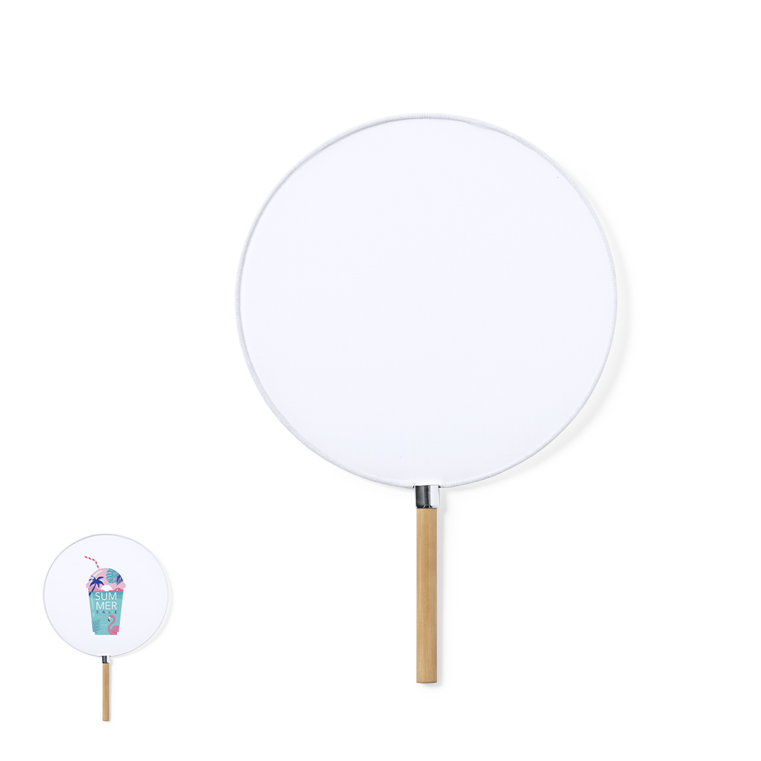 Pai pai personalizado Olbran de poliéster con mango bambú - Verano - Regalo Promocional Personalizado