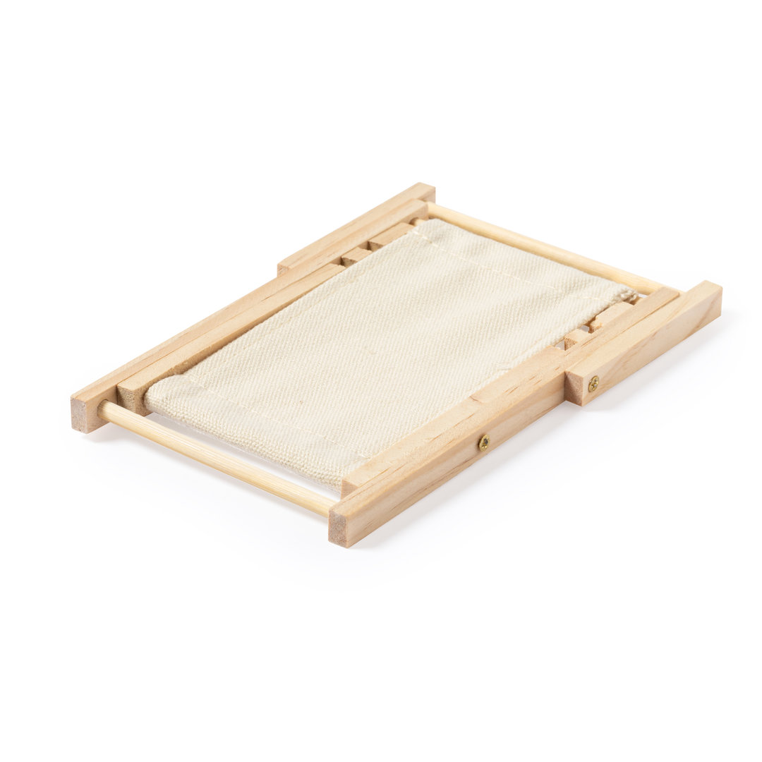 Soporte para smartphone personalizado Medrus de madera y algodón - Tecnología - Regalo Promocional Personalizado - imagen 3