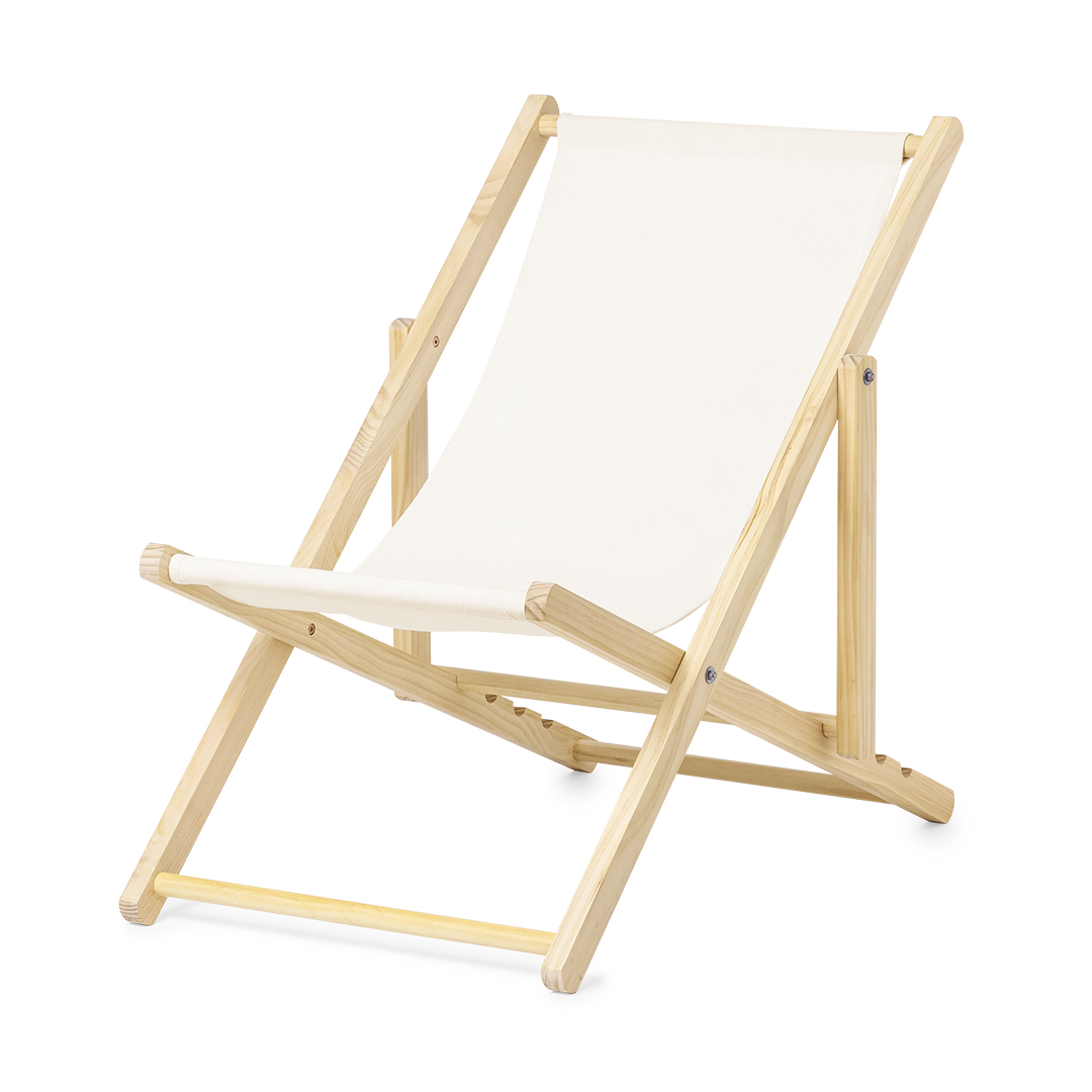 Silla plegable personalizada Rinthia de madera con canvas reclinable - Verano - Regalo Promocional Personalizado