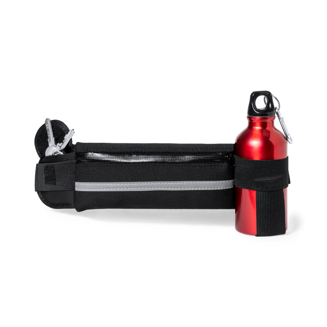 Riñonera deportiva personalizada Basset de neopreno con tira reflectante