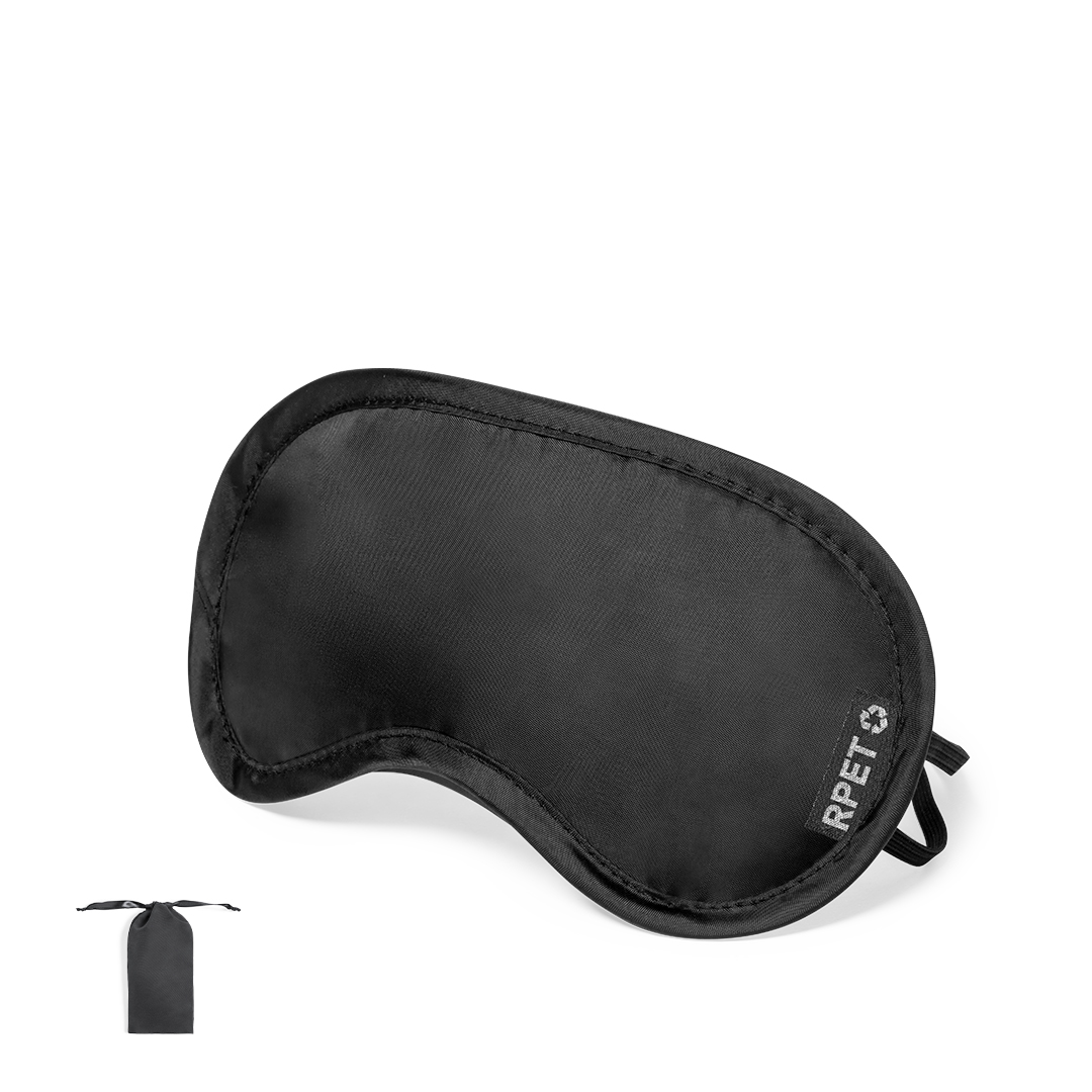 Máscara de viaje personalizada Buxtok de RPET con funda - Parches, bandas y máscaras térmicas - Regalo Promocional Personalizado