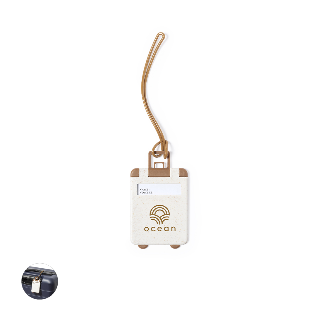 Identificador de maletas personalizado Cliffer línea nature de caña de trigo trolley - Viaje - Regalo Promocional Personalizado